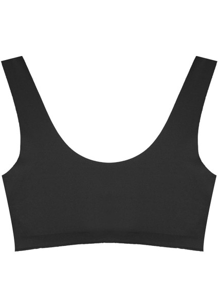 Siyah Dikişsiz Lazer Kesim Sütyen Pedli Kadın Hayalet Sütyen Dalga Detaylı fiyatları