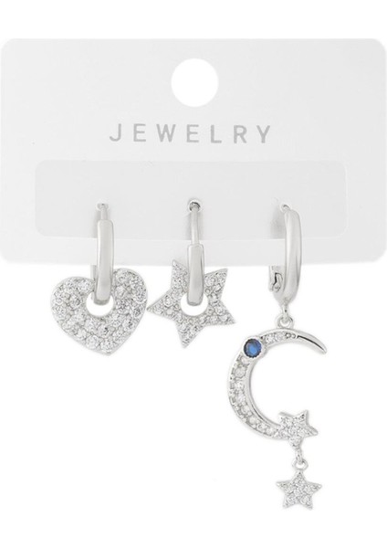 Üçlü Küpe Silver