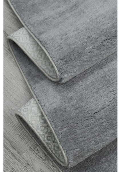 Gri, Peluş, , Kaymaz Taban Post Halı fırsatları