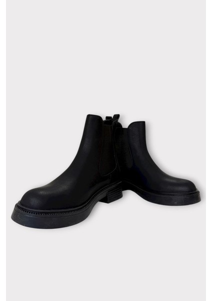 Kısa Topuklu Fermuarlı Kadın Bot Siyah modelleri