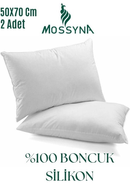 2'li Boncuk Silikon Dolgulu Yastık 50 x 70 cm Nonwoven Yıkanabilir