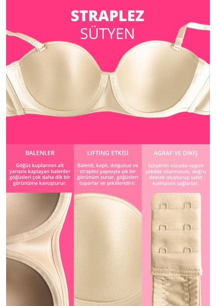 Krem Balenli Toparlayıcı Lotus Sütyen fiyatları