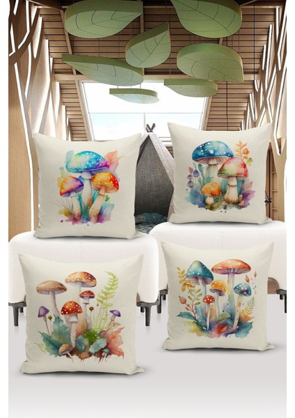 4'lü Kırlent Kılıf Seti Çocuk Bebek Odası Dijital Baskılı