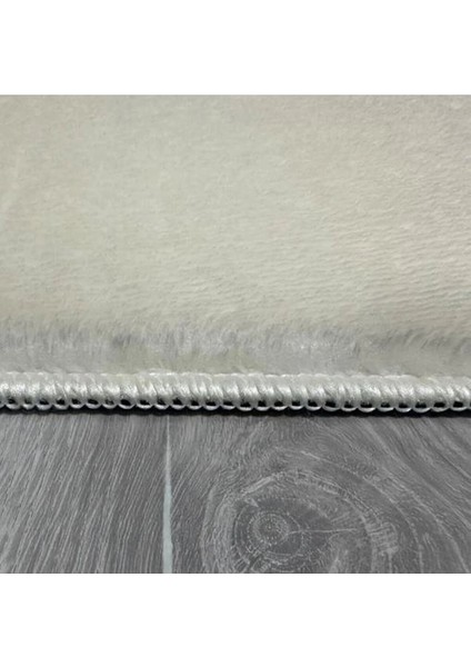 Krem Cloudy Düğüm Saçaklı Post Peluş Halı Kaymaz Taban Yumuşacık Yolluk Modern Halı modelleri