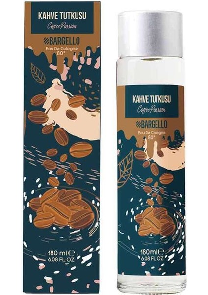 Kahve Tutkusu 180 ml Cam Dökme Kapak Kolonya Edc