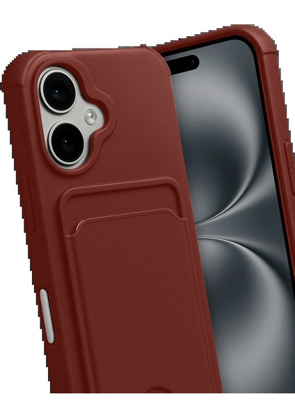 Apple iPhone 17 Kelvin Kartvizitli Silikon - Bordo modelleri