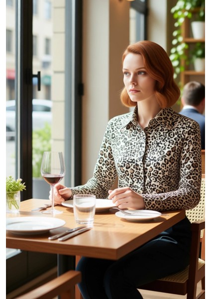 Kadın Leopar Desenli Vual Gömlek Fonksiyonel Dayanıklı Kaliteli Konforlu Estetik Premium Şık fiyatları