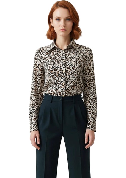 Kadın Leopar Desenli Vual Gömlek Fonksiyonel Dayanıklı Kaliteli Konforlu Estetik Premium Şık fırsatları