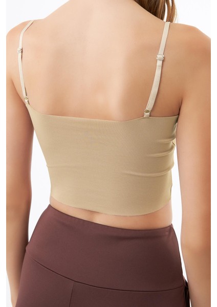 Ayarlanabilir Ince Askılı Lazer Kesim Crop Büstiyer 3'lü Paket-6 fiyatları