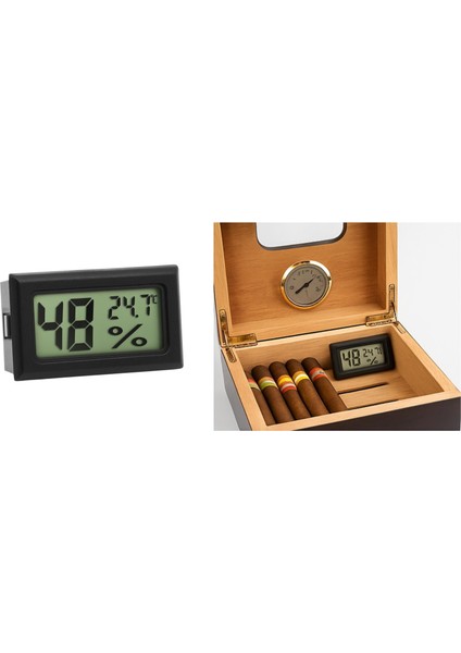 Dijital LCD Nem Sıcaklık Ölçer Mini Termometre Probsuz fırsatları