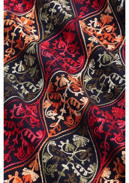 Lacivert Nakışlı Kışlık Şal fırsatları