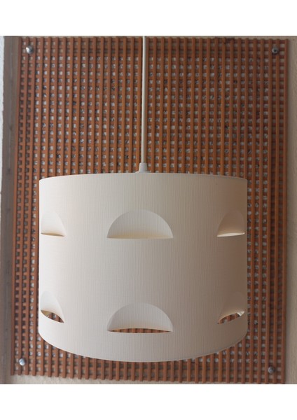 Motifli Krem M-367 Kumaş Kaplama Avize Salon Oturma Odası Yatak Odası Genç ve Çocuk Odası Avize modelleri