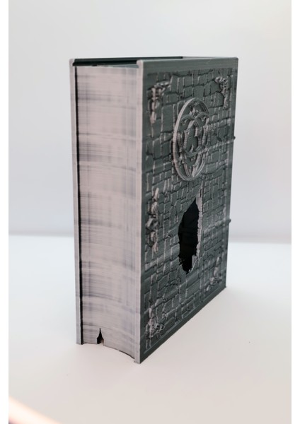 📖 Arcane Tome | Kabartmalı Kadim Kitap – Orta Çağ Tarzı Gotik Peri Ledli Kütüphane Dekoru