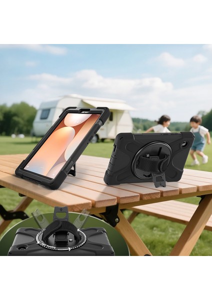 Samsung Galaxy Tab A11 Plus Uyumlu Tank Military Defender Askılı Zırh Kılıf