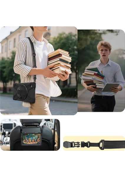 Samsung Galaxy Tab A11 Plus Uyumlu Tank Military Defender Askılı Zırh Kılıf