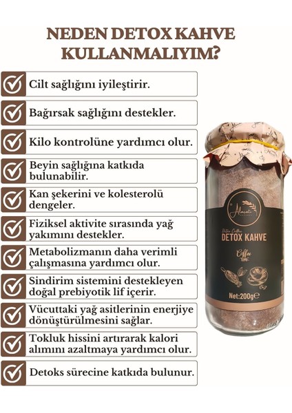 Karahindiba ve L-Karnitin Içeren Diyet Form Detoks Kahve - Detox Coffee 200 G fiyatları
