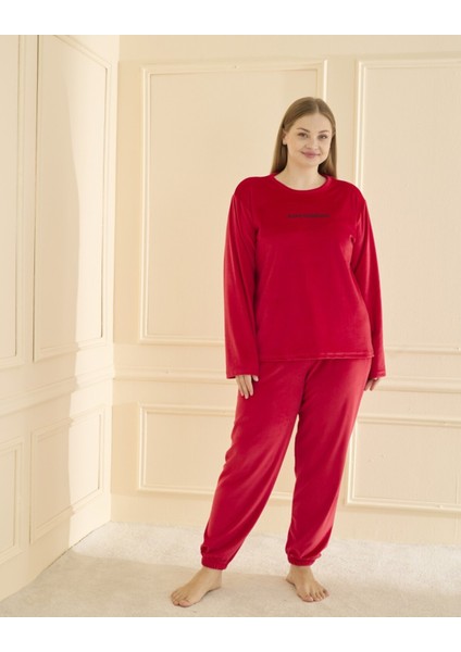 Battal Fıransız Kadife Pijama Takımı 13214