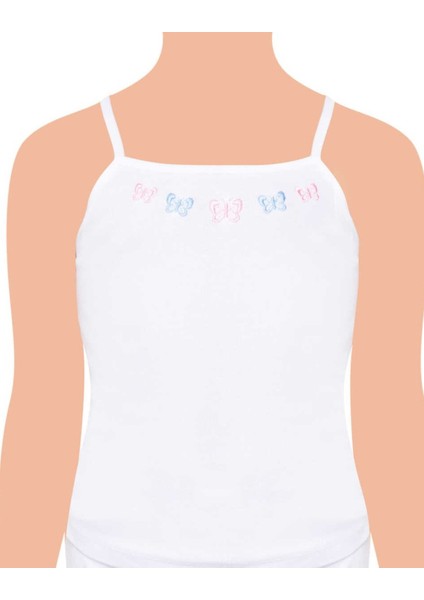 0165 Kız Baskılı Ip Askılı Atlet