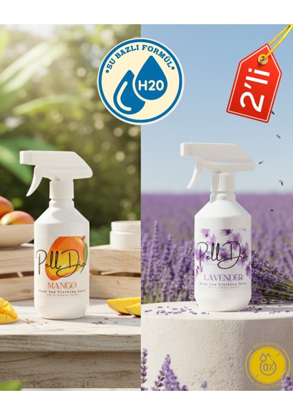 Lavanta ve Mango 2'li Set Oda ve Çamaşır Spreyi 2X500ML
