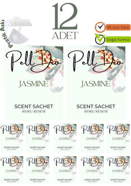 12'li Yasemin Ayakkabılık Dolap ve Çekmece Parfümlü Kese Kokusu Oda Koku Kesesi