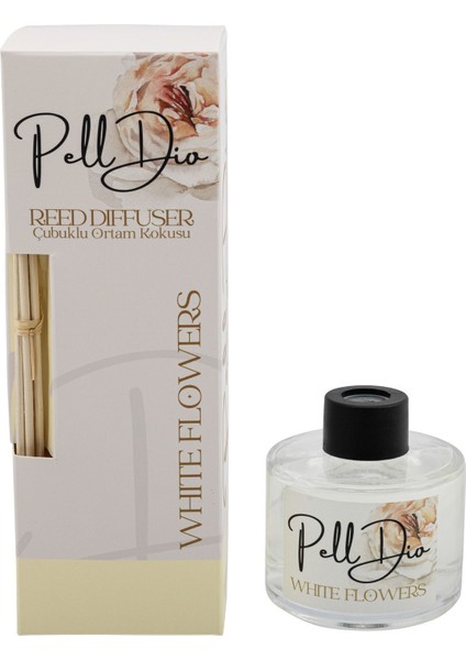 Beyaz Çiçekler Bambu Çubuklu Ortam Ev Oda Salon Koku Kokusu ve Oda Parfümü 120 ml modelleri