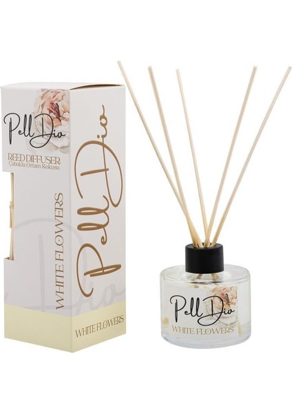 Beyaz Çiçekler Bambu Çubuklu Ortam Ev Oda Salon Koku Kokusu ve Oda Parfümü 120 ml fırsatları