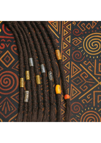 Koyu Kahve Rasta Örgü Toka-Adet Rasta-Rasta-Doğal Renk Rasta-Bohem Tarz Saç Modeli