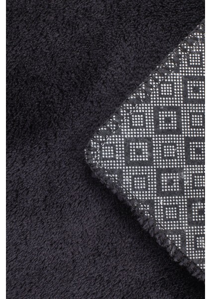 Siyah Cloudy Banyo Takımı 3'lü Dekoratif Peluş Kaymaz Taban Yıkanabilir. (60X100-40X60-60X60) fiyatları