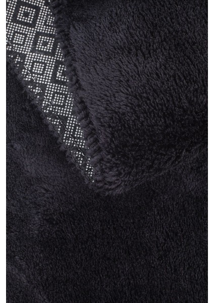 Siyah Cloudy Banyo Takımı 3'lü Dekoratif Peluş Kaymaz Taban Yıkanabilir. (60X100-40X60-60X60) modelleri