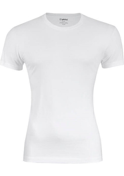 Erkek 3'lü Beyaz Sıfır Yaka Kısa Kol Likralı Atlet Tişört fiyatları