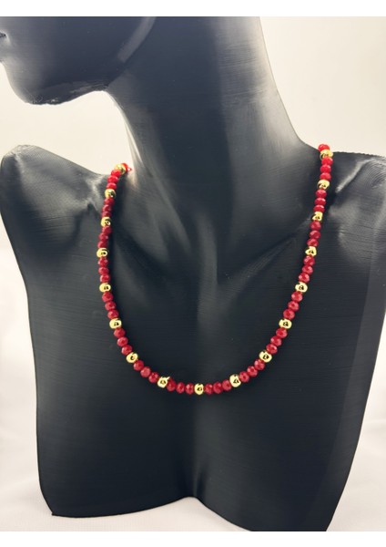 Kristal Boncuk Altın Top Kolye modelleri