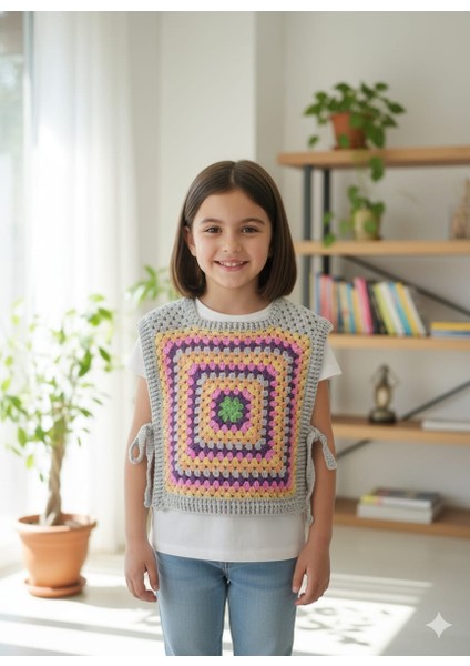 El Yapımı Motifli Çocuk Süveter 3-4 Yaş fiyatları