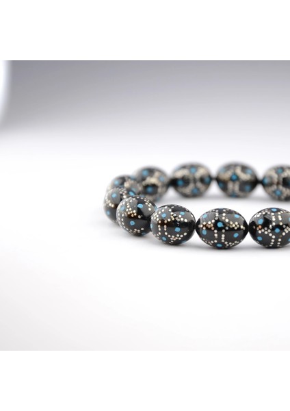 Kule Model Mine ve Gümüş Işlemeli Oltu Sıkması Tespih modelleri