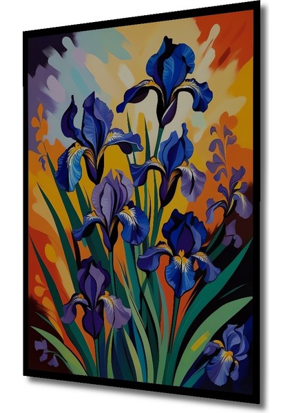 Canlı Renkler Sümbül Tual Baskı Modern Sanat Tablo Dikdörtgen Tablo indirimleri