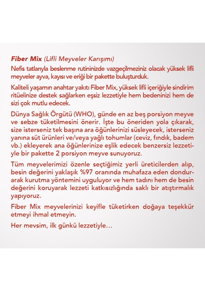 Fiber Mix 6’lı Set Ayva, Kayısı, Erik Lifli Meyveler Karışımıv modelleri