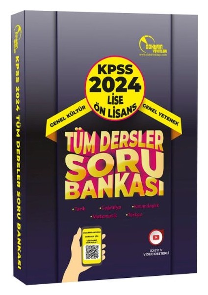Doktrin Yayınları 2024 Kpss Lise Önlisans Tüm Dersler Tek Kitap Soru Bankası