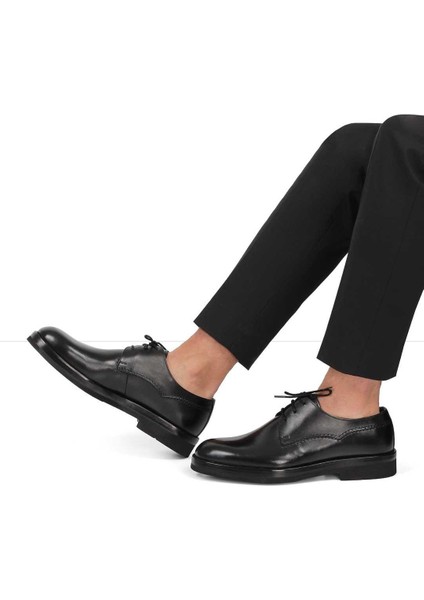 Erkek Siyah Bağcıklı Deri Klasik Ayakkabı fiyatları