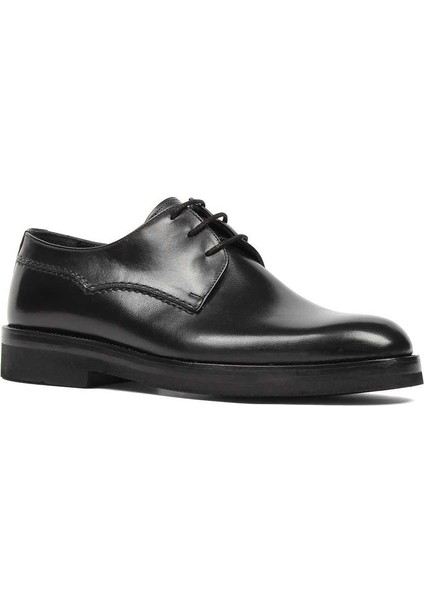 Erkek Siyah Bağcıklı Deri Klasik Ayakkabı modelleri