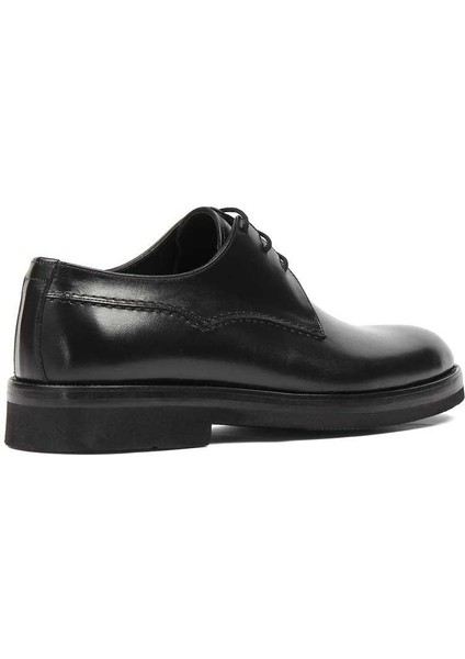 Erkek Siyah Bağcıklı Deri Klasik Ayakkabı indirimleri