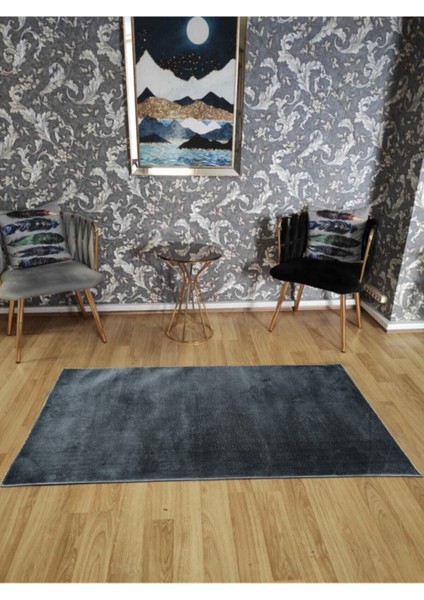 Antrasit, Peluş, , Kaymaz Taban Post Halı