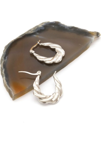 Paslanmaz Çelik Halka Küpe Kadın Burgu Model UNK-796 fiyatları