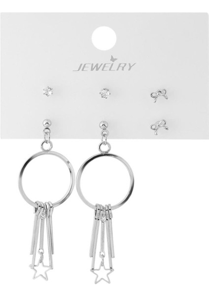 Bijuteri Set Küpe Silver