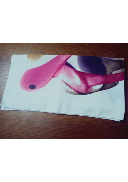 %100 Pamuk Çiçek Desen Motifli Kışlık Pamuklu Eşarp Fular 100X100 cm