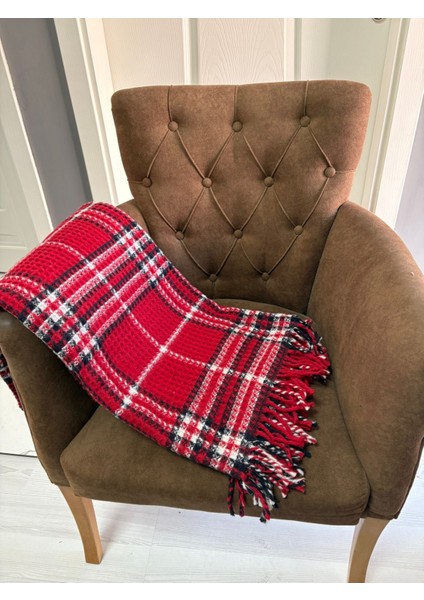 Oxford Scotch Diz Üstü Battaniye Kırmızı fiyatları