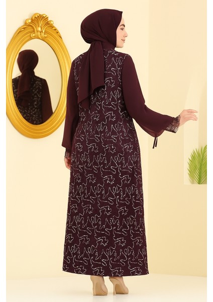 Maya Bella Şifon Pul Payetli Tesettür Abiye fiyatları