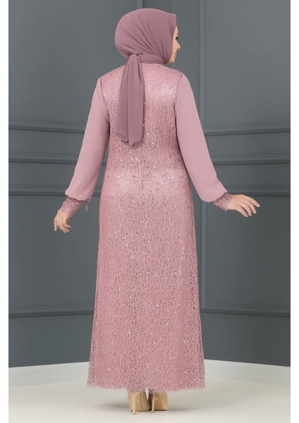 Maya Bella Şifon Pul Payetli Tesettür Abiye fiyatları