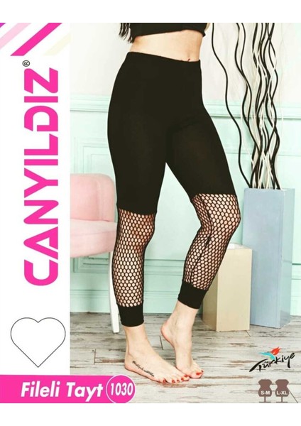 1030 Kadın Fileli Tayt