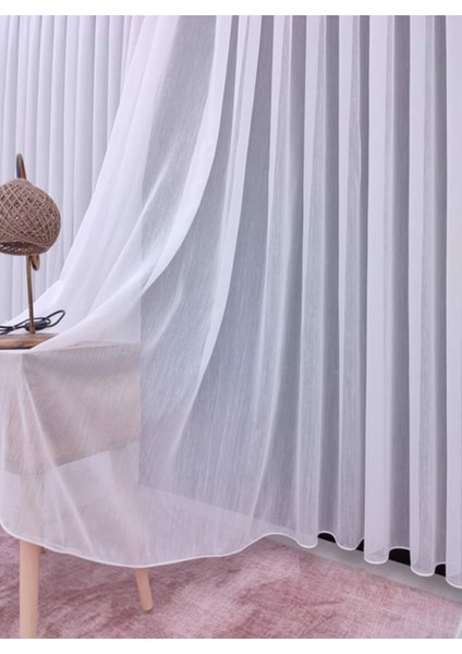 Lux Visco Koleksiyon Modern Bambu Sedefli Salon, Oturma Odası, Mutfak Yüksek Kaliteli Tül Perde 1x3 Sık Pile fırsatları