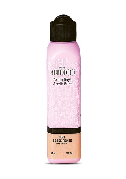 Artdeco Akrilik Boya 140 ml Bebek Pembe 070R-3674 fiyatları