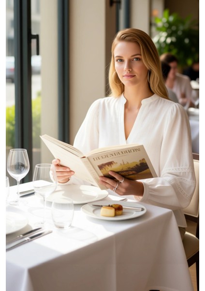 Kadın Pamuklu Oversize Kesim Hakim Yaka Balon Kol Detaylı Şık Gömlek Fonksiyonel Dayanıklı fiyatları